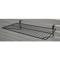 Flat wire Grid Shelf, Universal, 12"W x 24"L, Black