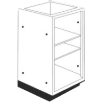 Open Storage Unit / 2 Shelves